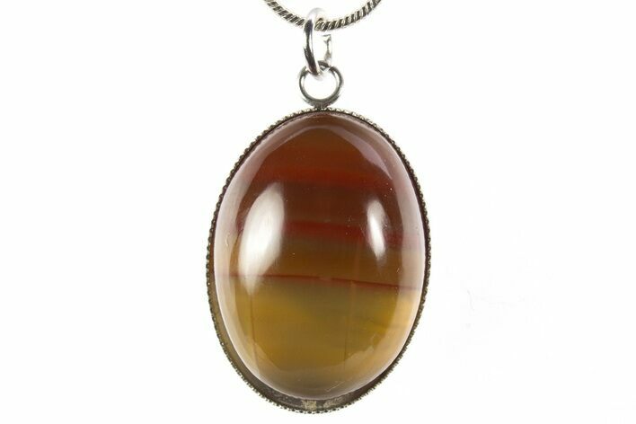 Fiery Red Agate Pendant (Necklace) - Includes Chain #327649